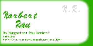 norbert rau business card